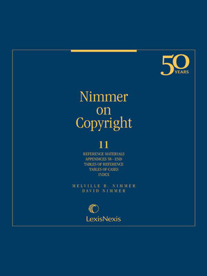 cover image of Nimmer on Copyright